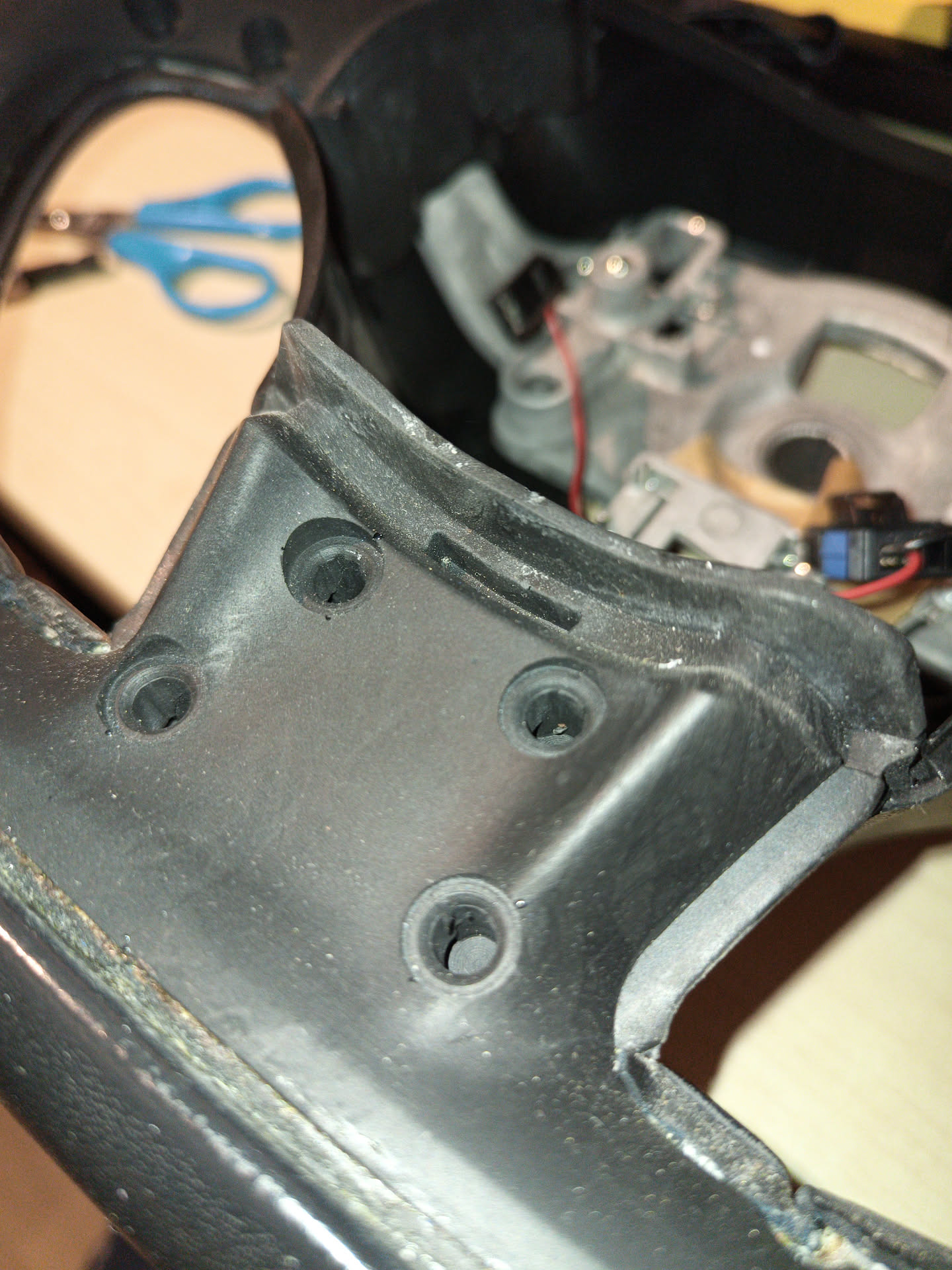 holes that the clips go into